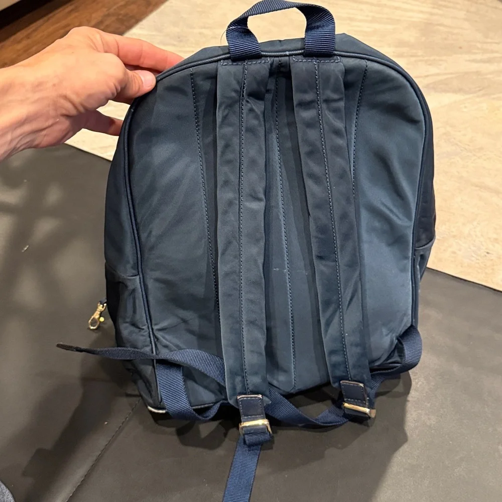 MICHAEL MICHAEL KORS navy Backpack with gold hardware GUC
